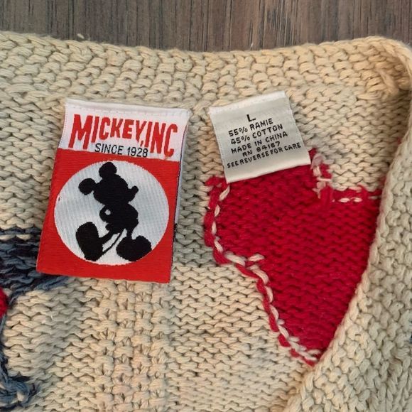 Vintage Mickey Mouse Knitted cardigan - Picture 2 of 3